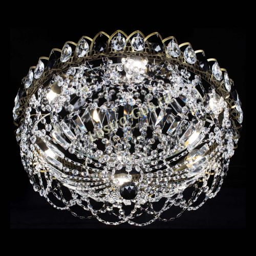 Люстра Хрустальный Каскад Ажур под бронзу Черная в Ижевске Гусь Хрустальный