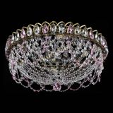 Люстра Хрустальный Каскад Ажур под бронзу Розовая в Ижевске