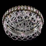 Люстра Хрустальный Каскад Ажур под бронзу Розовая в Ижевске