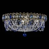 Люстра Хрустальный Каскад Ажур под бронзу Синяя в Ижевске