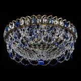 Люстра Хрустальный Каскад Ажур под бронзу Синяя в Ижевске