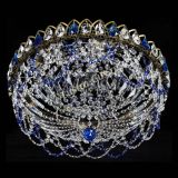 Люстра Хрустальный Каскад Ажур под бронзу Синяя в Ижевске