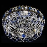 Люстра Хрустальный Каскад Ажур под бронзу Синяя в Ижевске