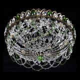 Люстра Хрустальный Каскад Ажур под бронзу Зеленая в Ижевске