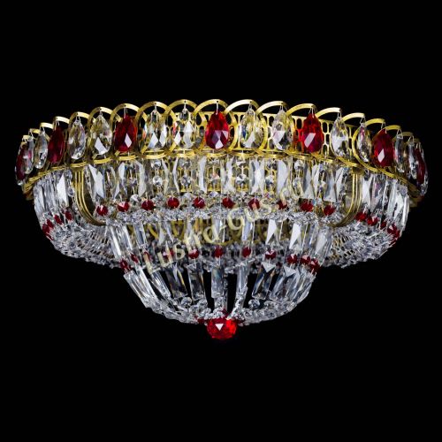 Люстра Кольцо Классика Пластинка красная под бронзу в Ижевске Гусь Хрустальный