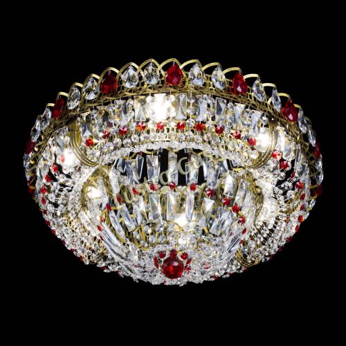 Люстра Кольцо Классика Пластинка красная под бронзу в Ижевске Гусь Хрустальный