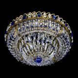 Люстра Кольцо Классика Пластинка синяя под бронзу в Ижевске