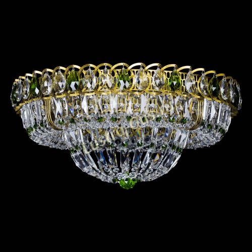 Люстра Кольцо Классика Пластинка зеленая под бронзу в Ижевске Гусь Хрустальный