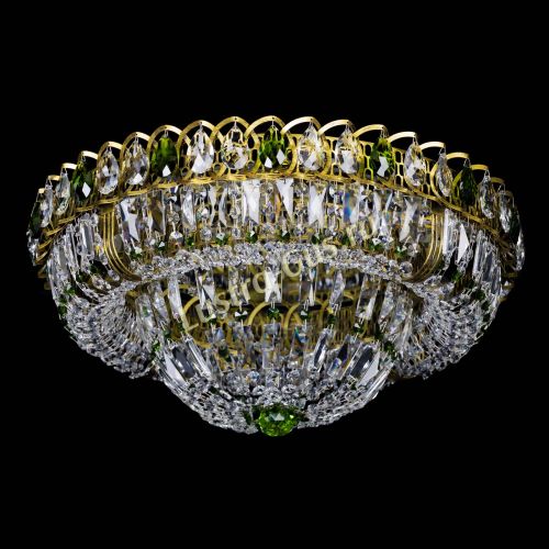 Люстра Кольцо Классика Пластинка зеленая под бронзу в Ижевске Гусь Хрустальный