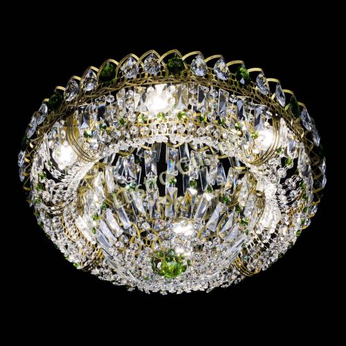 Люстра Кольцо Классика Пластинка зеленая под бронзу в Ижевске Гусь Хрустальный