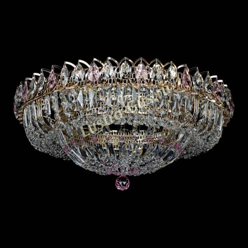 Люстра Кольцо Классика Пластинка розовая в Ижевске Гусь Хрустальный