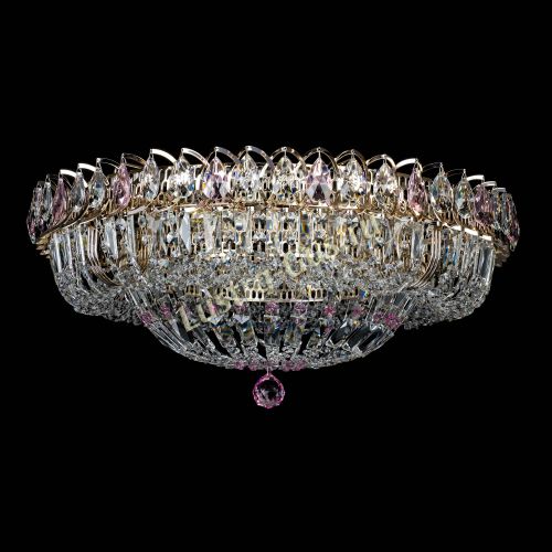 Люстра Кольцо Классика Пластинка розовая в Ижевске Гусь Хрустальный