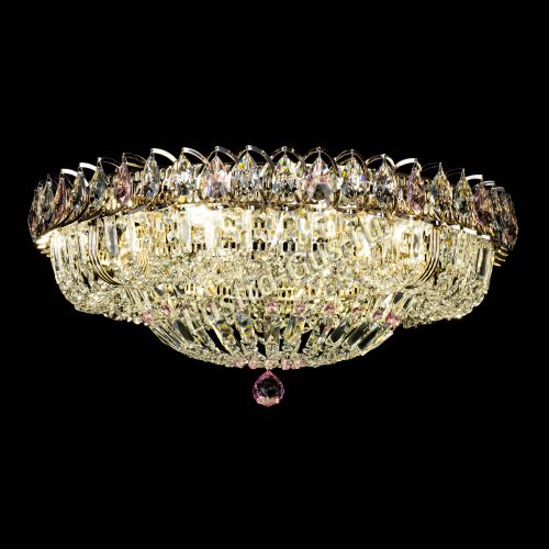 Люстра Кольцо Классика Пластинка розовая в Ижевске Гусь Хрустальный