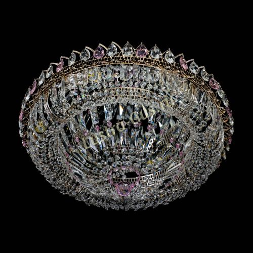 Люстра Кольцо Классика Пластинка розовая в Ижевске Гусь Хрустальный