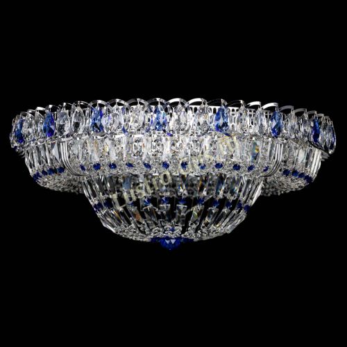 Люстра Кольцо Пластинка 600 мм синяя в Ижевске Гусь Хрустальный