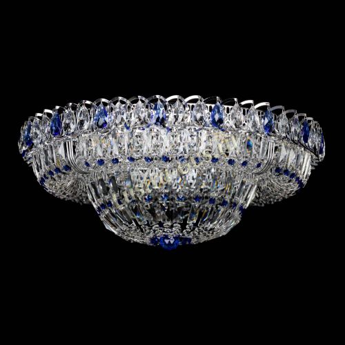 Люстра Кольцо Пластинка 600 мм синяя в Ижевске Гусь Хрустальный