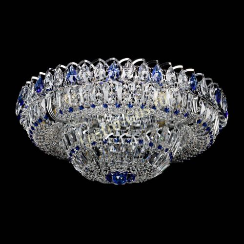 Люстра Кольцо Пластинка 600 мм синяя в Ижевске Гусь Хрустальный