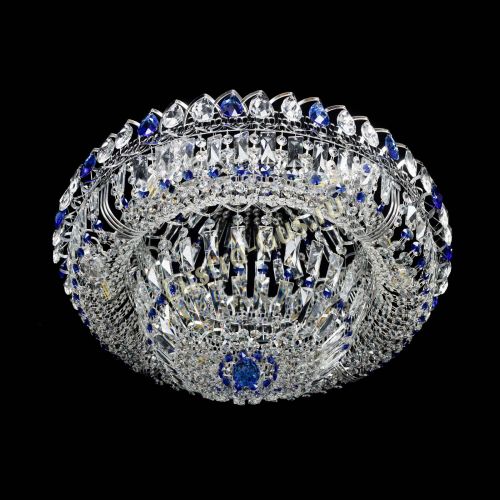 Люстра Кольцо Пластинка 600 мм синяя в Ижевске Гусь Хрустальный