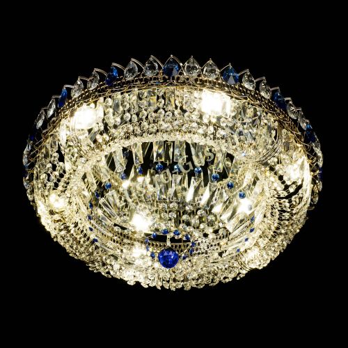 Люстра Кольцо Классика Пластинка синяя в Ижевске Гусь Хрустальный