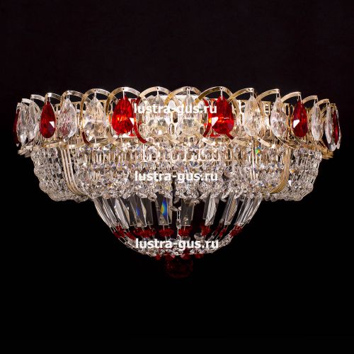 Люстра Кольцо Классика красная в Ижевске Гусь Хрустальный