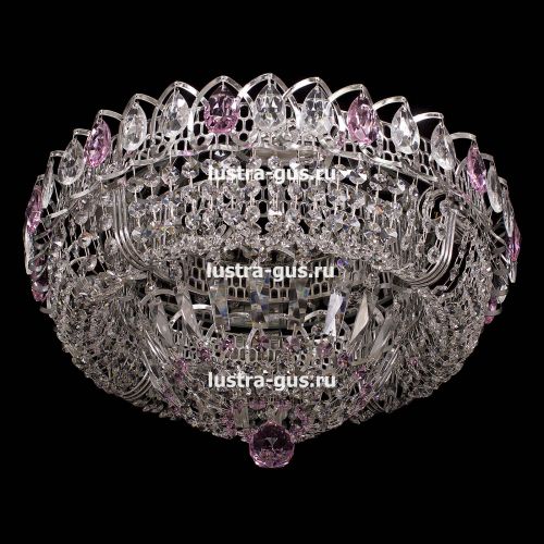 Люстра Кольцо Классика розовая в Ижевске Гусь Хрустальный