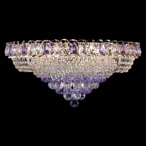 Люстра Кольцо пирамида шар 40 мм фиолетовая в Ижевске Гусь Хрустальный