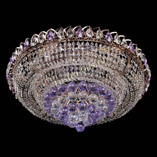 Люстра Кольцо пирамида шар 40 мм фиолетовая в Ижевске Гусь Хрустальный