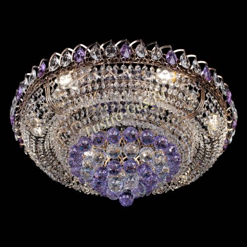 Люстра Кольцо пирамида шар 40 мм фиолетовая в Ижевске Гусь Хрустальный