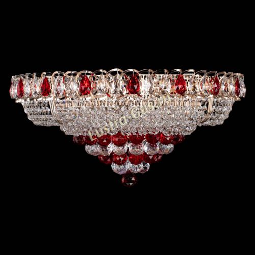 Люстра Кольцо пирамида шар 40 мм красная в Ижевске Гусь Хрустальный
