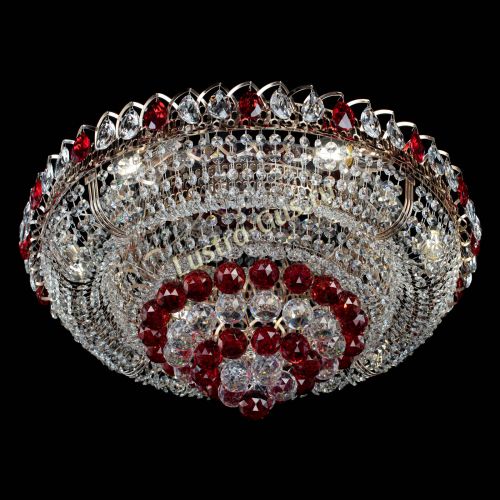 Люстра Кольцо пирамида шар 40 мм красная в Ижевске Гусь Хрустальный