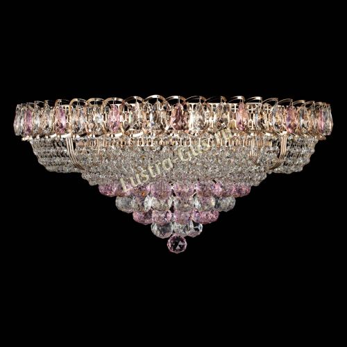 Люстра Кольцо пирамида шар 40 мм розовая в Ижевске Гусь Хрустальный