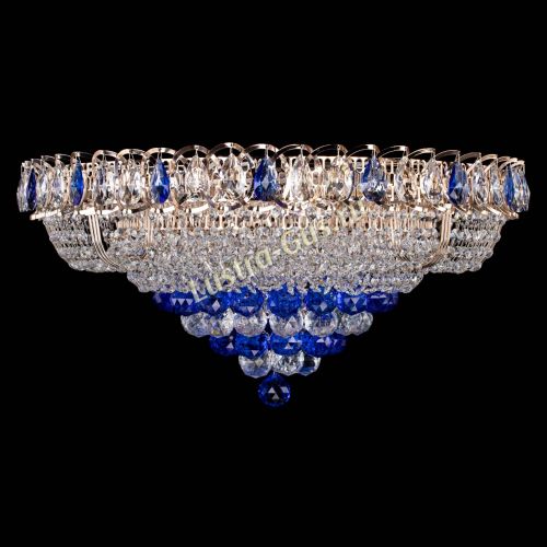 Люстра Кольцо пирамида шар 40 мм синяя в Ижевске Гусь Хрустальный