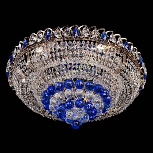 Люстра Кольцо пирамида шар 40 мм синяя в Ижевске Гусь Хрустальный