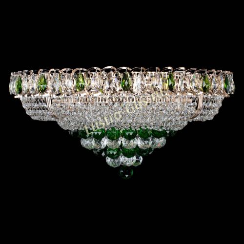 Люстра Кольцо пирамида шар 40 мм зеленая в Ижевске Гусь Хрустальный