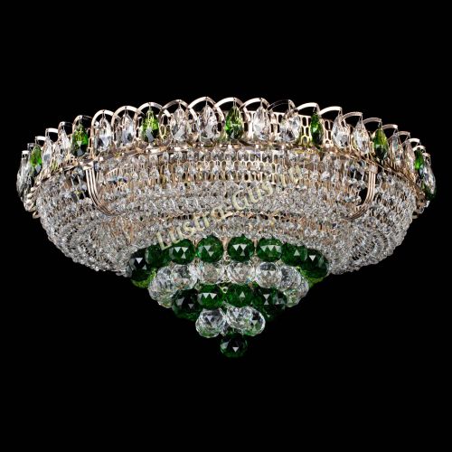 Люстра Кольцо пирамида шар 40 мм зеленая в Ижевске Гусь Хрустальный