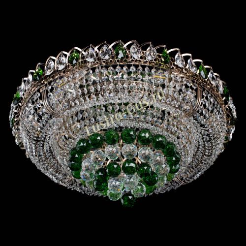 Люстра Кольцо пирамида шар 40 мм зеленая в Ижевске Гусь Хрустальный