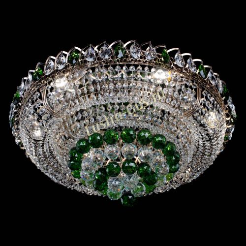 Люстра Кольцо пирамида шар 40 мм зеленая в Ижевске Гусь Хрустальный