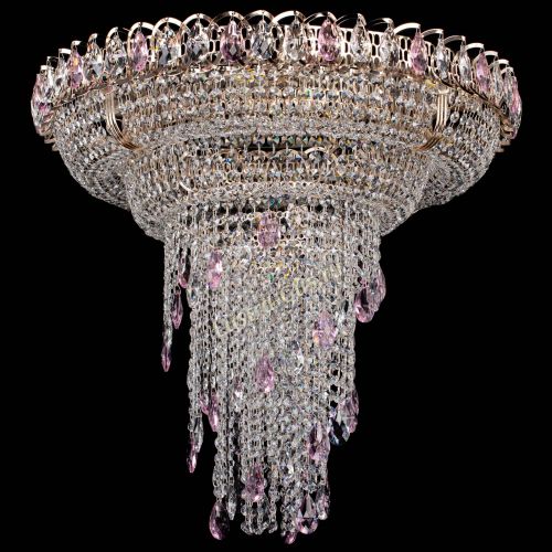 Люстра Кольцо №10 розовая в Ижевске Гусь Хрустальный