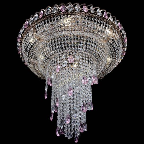 Люстра Кольцо №10 розовая в Ижевске Гусь Хрустальный