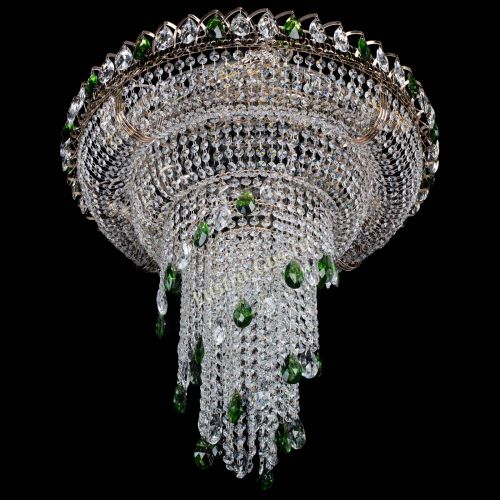 Люстра Кольцо №10 зеленая в Ижевске Гусь Хрустальный