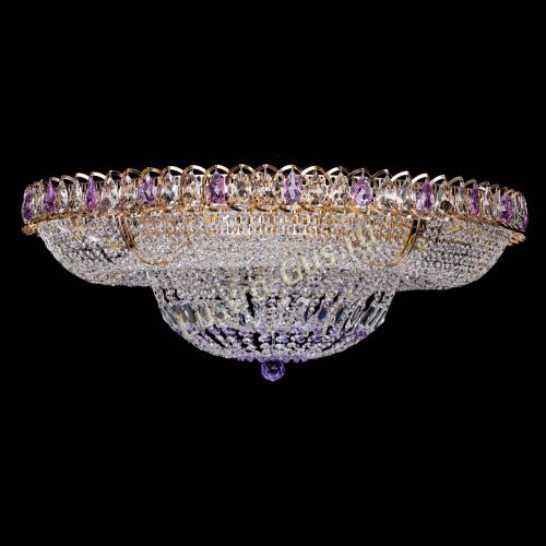 Люстра Кольцо Классика фиолетовая 800 мм в Ижевске Гусь Хрустальный