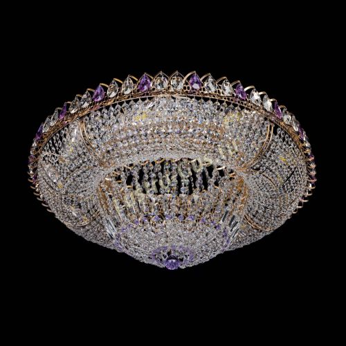Люстра Кольцо Классика фиолетовая 800 мм в Ижевске Гусь Хрустальный