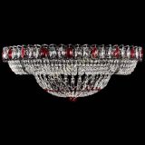 Люстра Кольцо Классика №8 Черная с красными подвесками в Ижевске