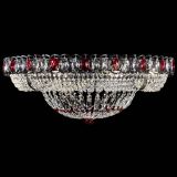 Люстра Кольцо Классика №8 Черная с красными подвесками в Ижевске