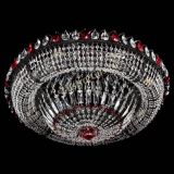 Люстра Кольцо Классика №8 Черная с красными подвесками в Ижевске