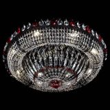 Люстра Кольцо Классика №8 Черная с красными подвесками в Ижевске