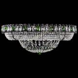 Люстра Кольцо Классика №8 Черная с зелеными подвесками в Ижевске