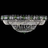 Люстра Кольцо Классика №8 Черная с зелеными подвесками в Ижевске