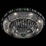 Люстра Кольцо Классика №8 Черная с зелеными подвесками в Ижевске