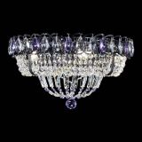 Люстра Кольцо Классика Черная с фиолетовыми подвесками в Ижевске